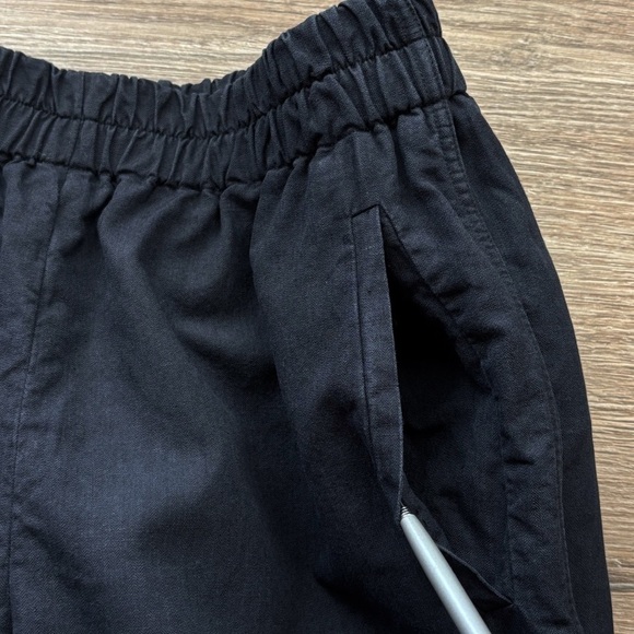 GIADA FORTE Pants Black Pull On Linen Blend Made in Italy Women’s Small - Picture 5 of 13